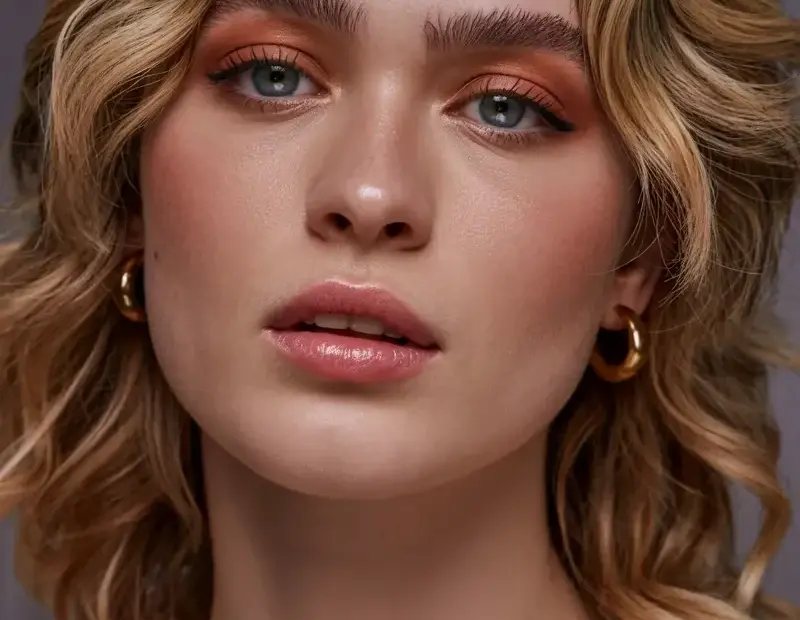Before and after: My dewy skin transformation with warm eyeshadow and glossy mauve lips | Makeup glow up